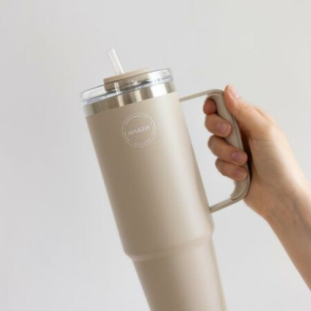 AYA&IDA Thermocup With Straw 885 ml_Cream Beige